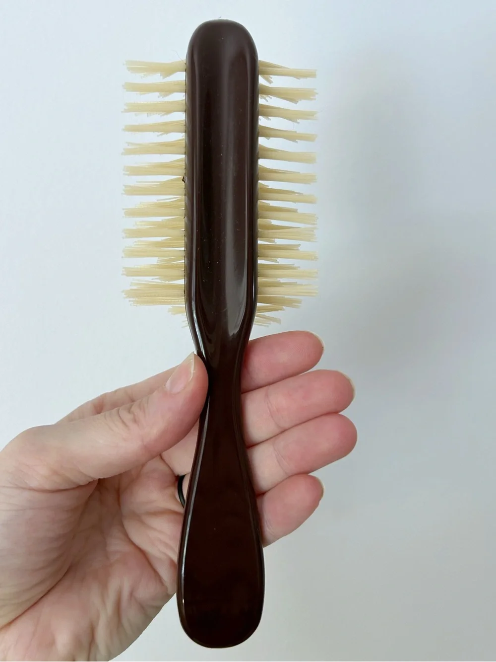 Vintage Avon Hair Brush Half Round Bristle Brown